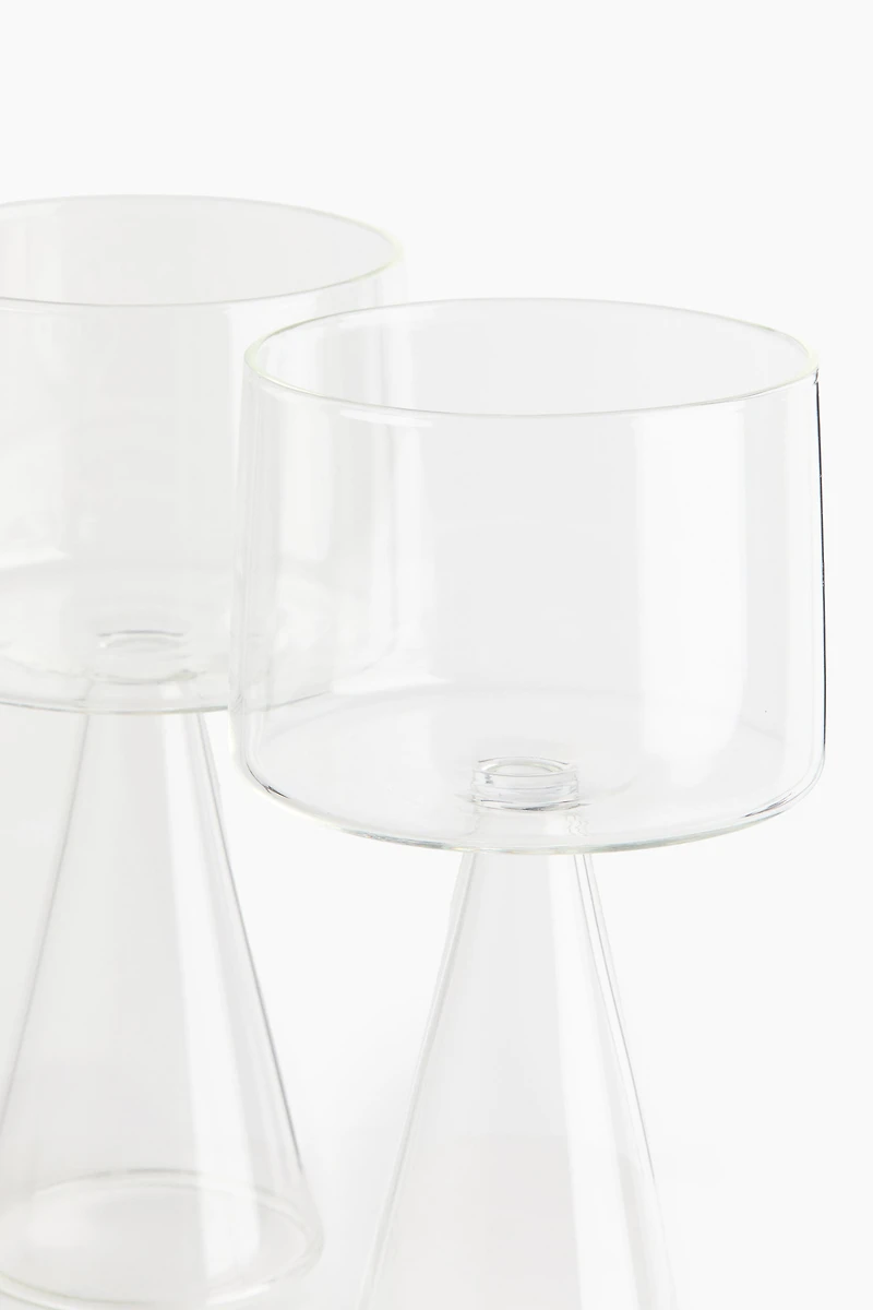 2-Pack Mouth-Blown Wine Glasses
