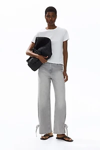 High-Waist Barrel-Leg Ankle Jeans