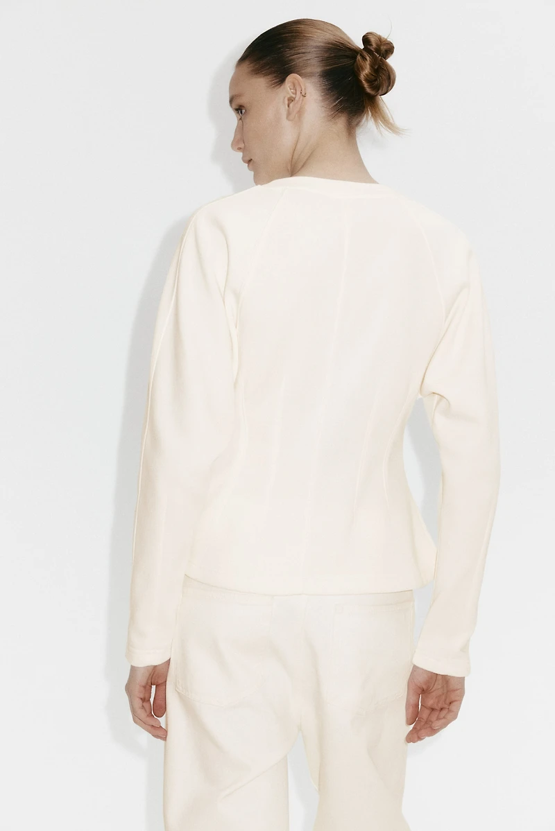 Tapered-Waist Sweatshirt