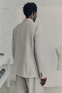 Wool-Blend Double-Breasted Jacket