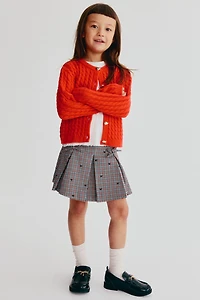 Bow-Detail Pleated Skirt