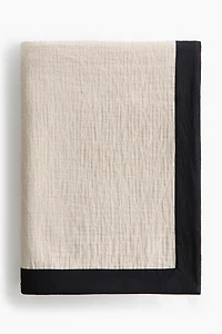 Jacquard-Weave Linen-Blend Bedspread