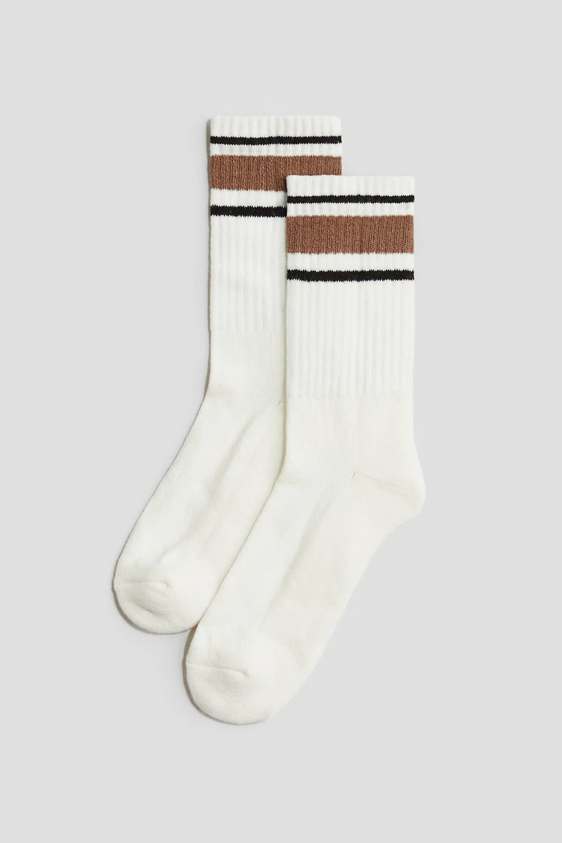 Lot de 5 paires chaussettes côtelées