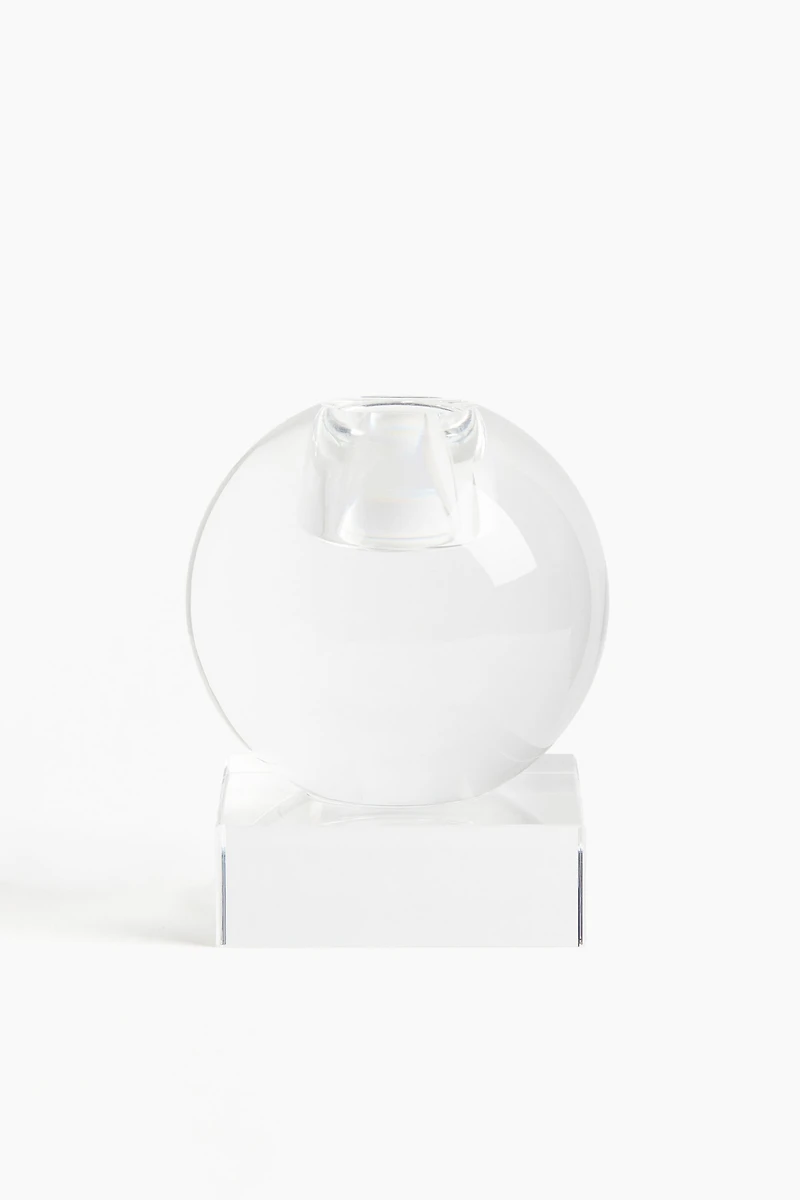 Low Glass Candleholder