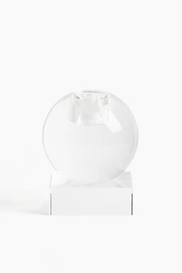 Low Glass Candleholder