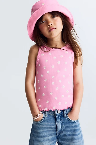 Ribbed Cotton Tank Top