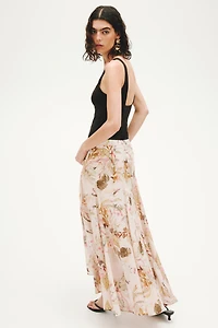 Flared Viscose-Blend Skirt