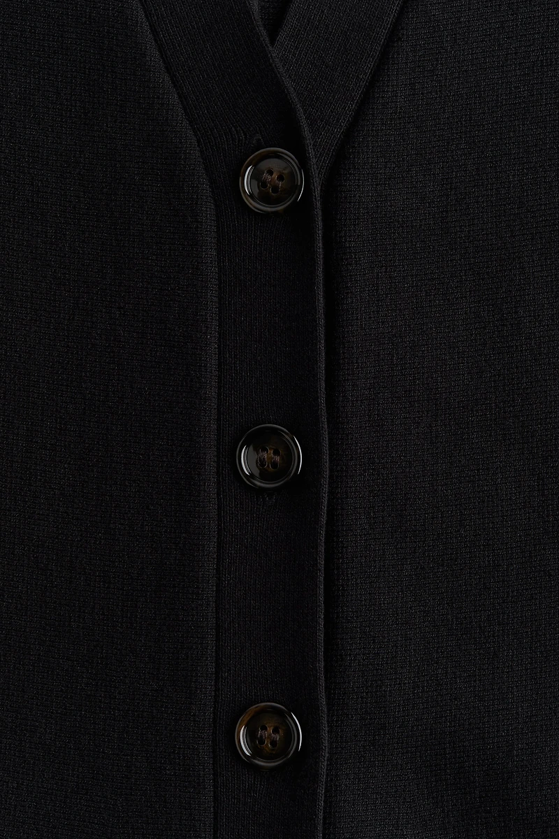 Silk-Blend Peplum Cardigan