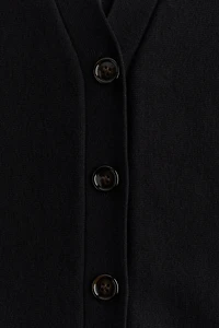 Silk-Blend Peplum Cardigan