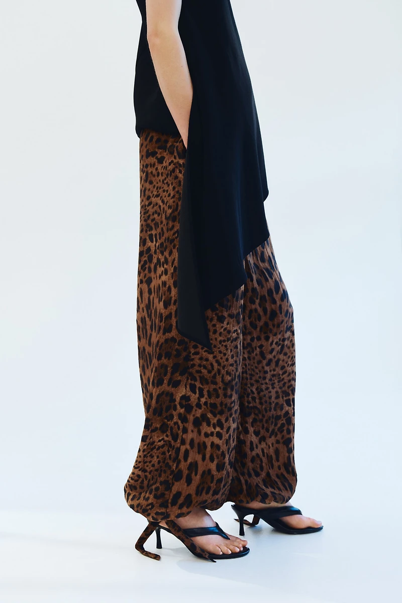 Tie-Detail Balloon-Leg Pants