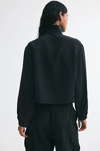 Stand-Up Collar Viscose-Blend Shirt