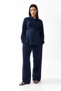 MAMA Before & After Linen-blend Pants