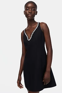 Rhinestone-Embellished Dress