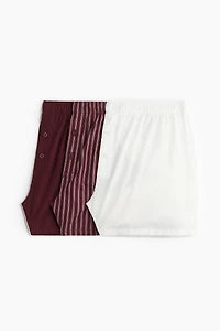 3-Pack Woven Cotton Boxer Shorts