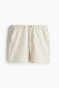 Regular-Fit Linen-Blend Shorts