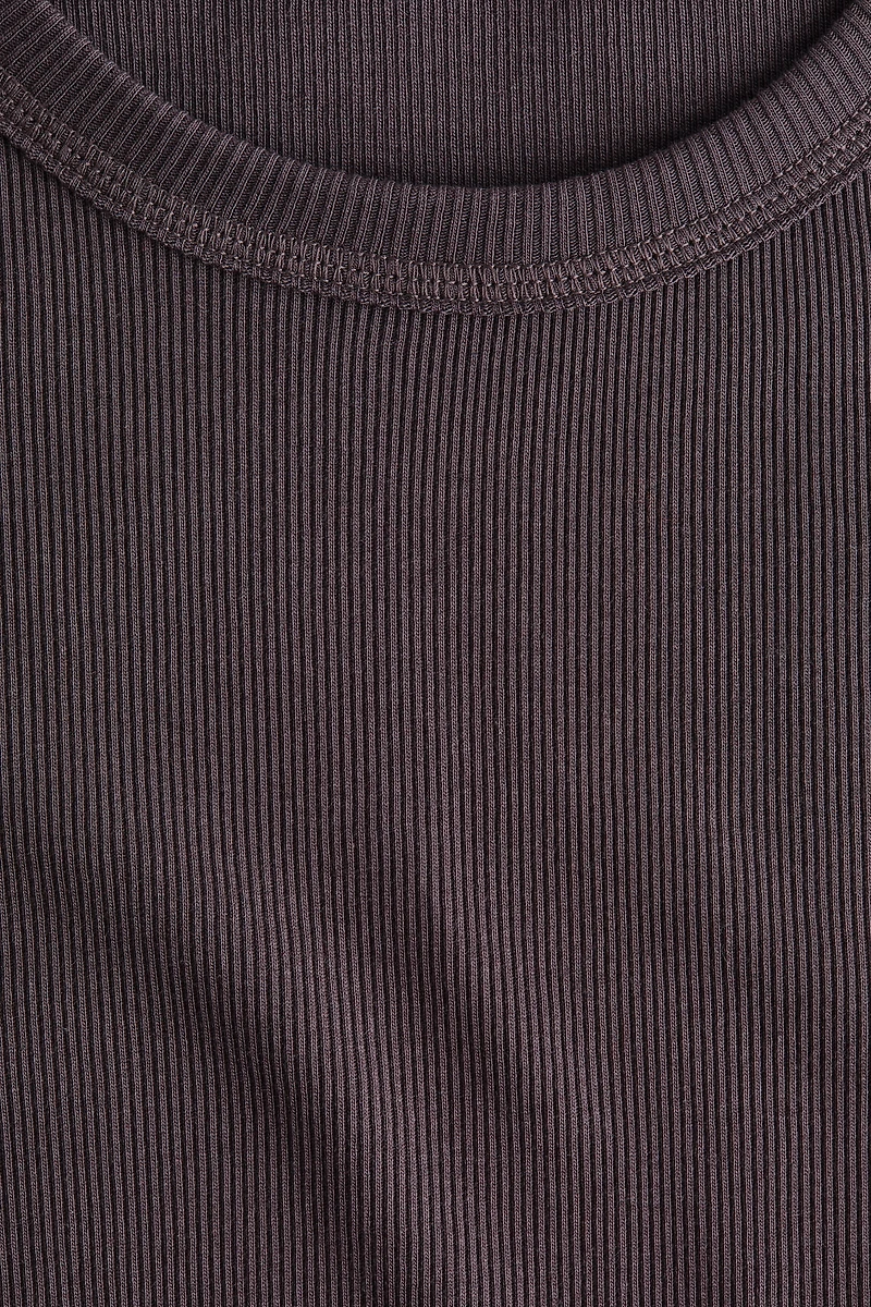 Ribbed Silk-Blend Top