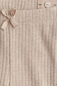 Legging en coton côtelé