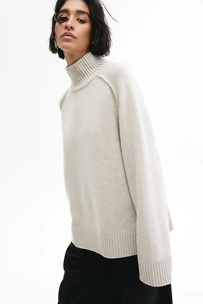 Cashmere-blend Mock Turtleneck Sweater