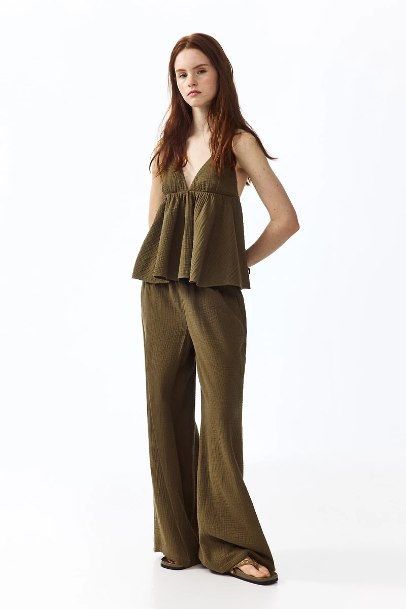 Cotton halterneck top