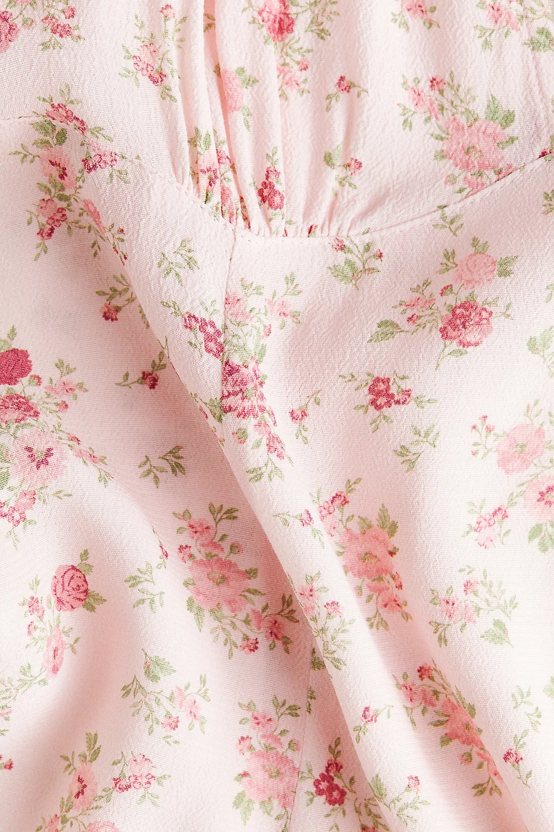 Viscose Dress with Flared Skirt