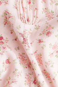 Viscose Dress with Flared Skirt