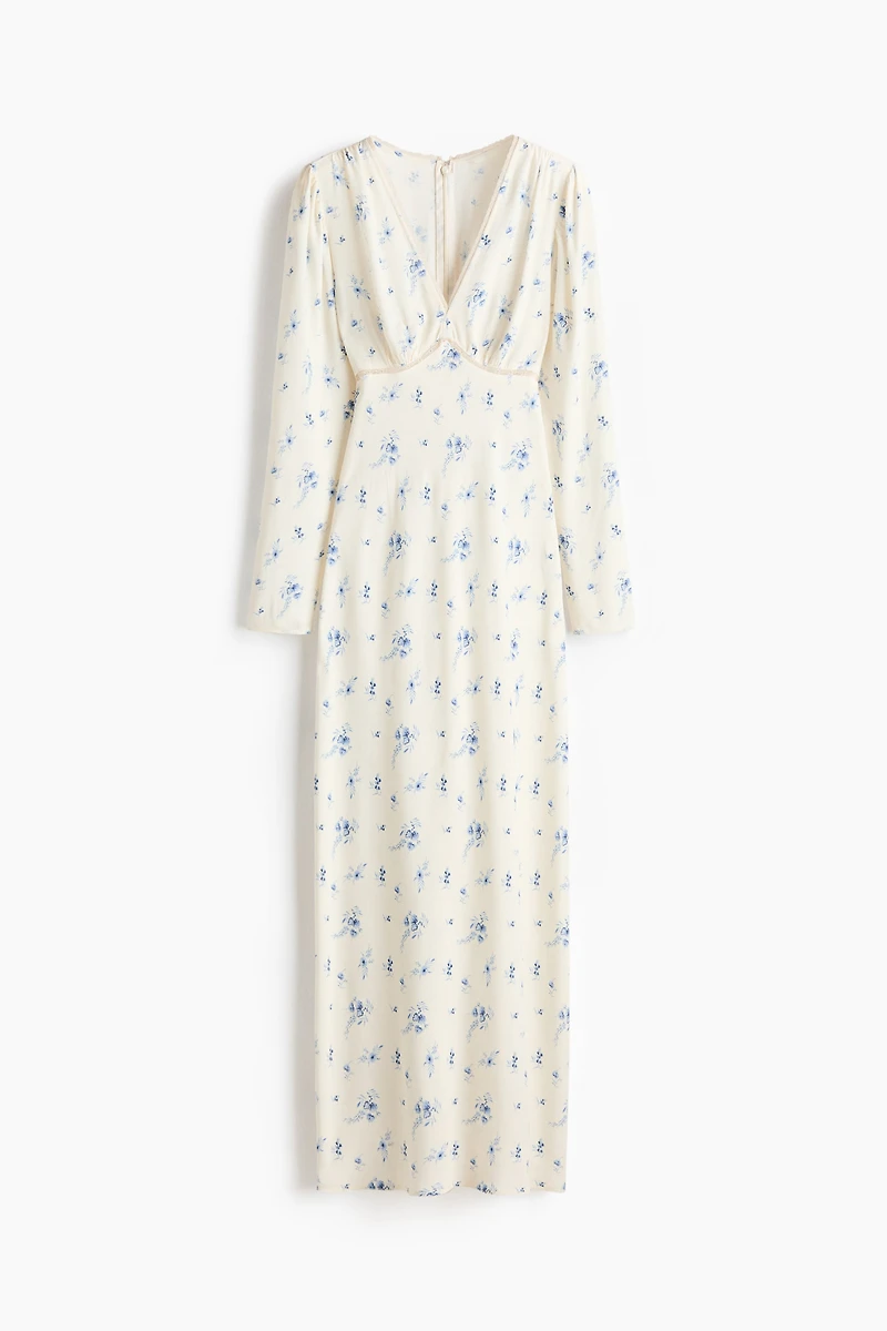 Long-Sleeved Viscose Dress