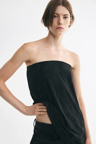 Jacquard-Jersey Bandeau Top