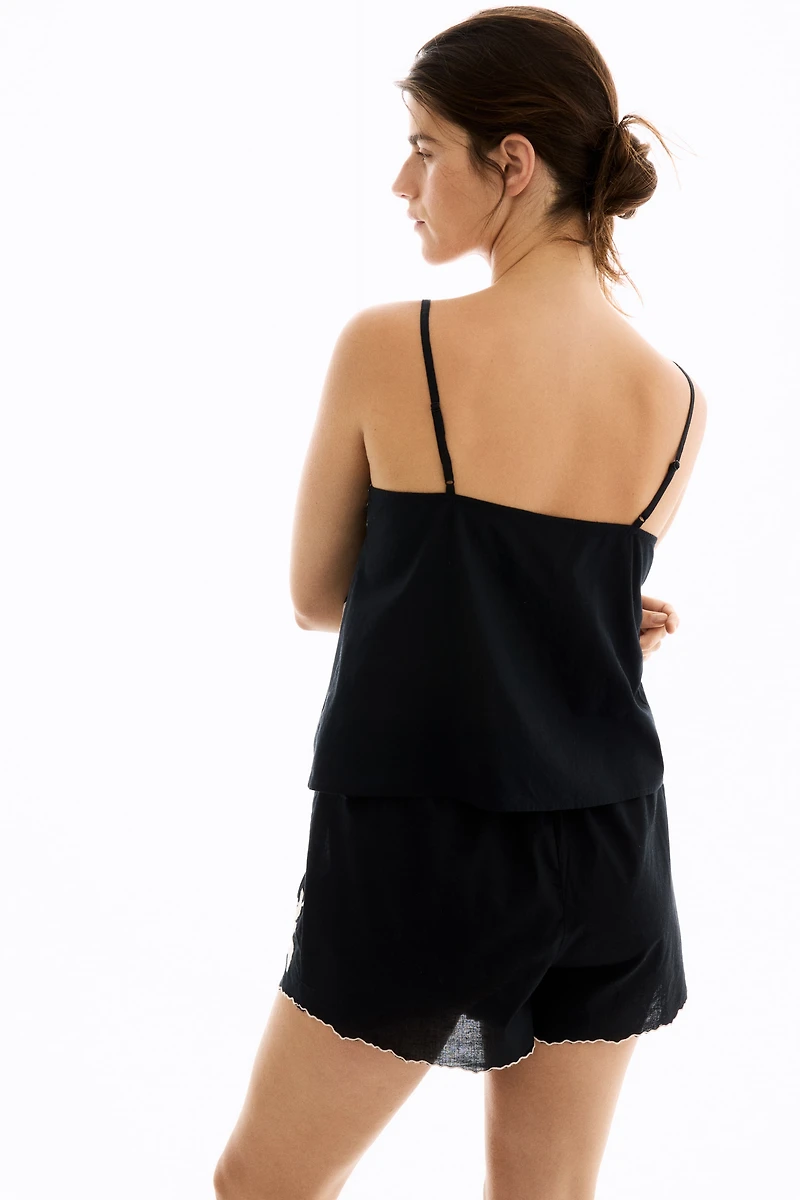 Embroidered Cotton Pajamas