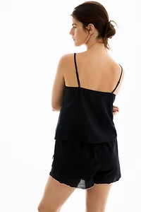 Embroidered Cotton Pajamas