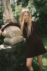 Robe en tricot côtelé