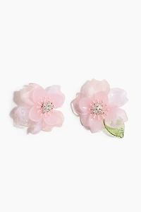 Flower-Shaped Statement Earrings