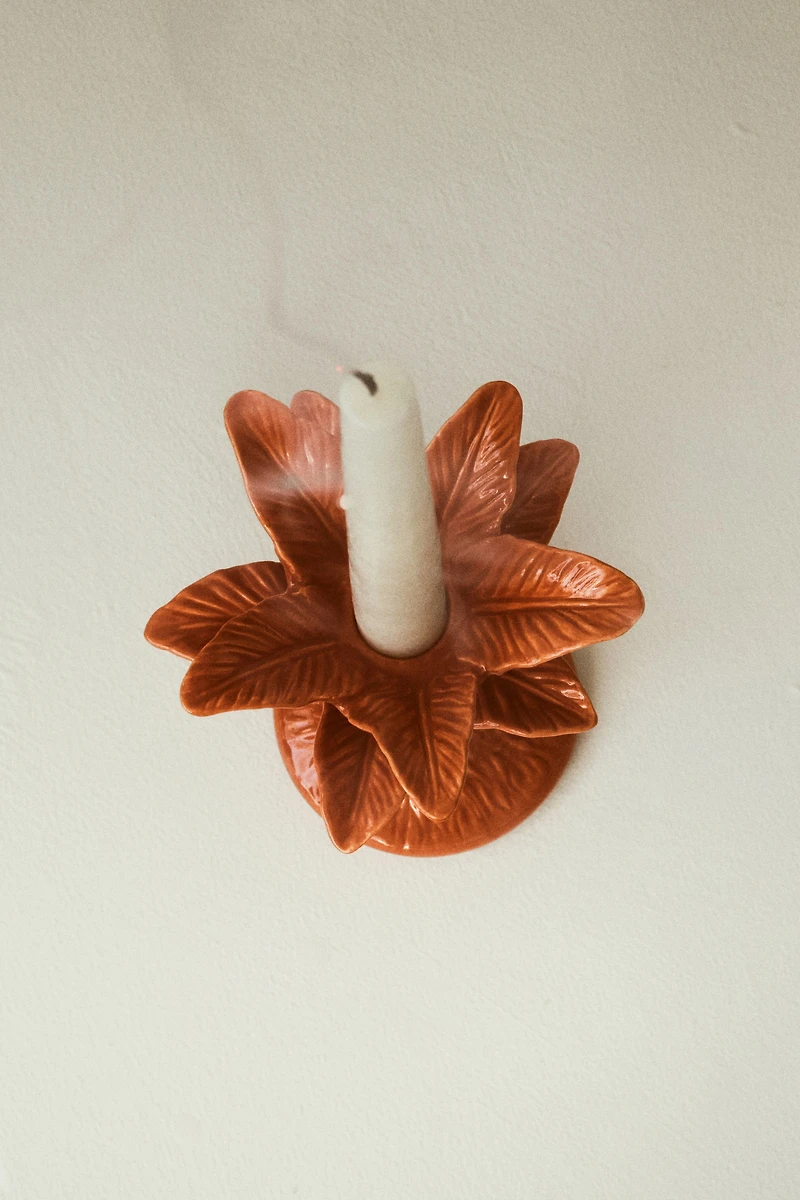 Large Palm Tree Candlestick