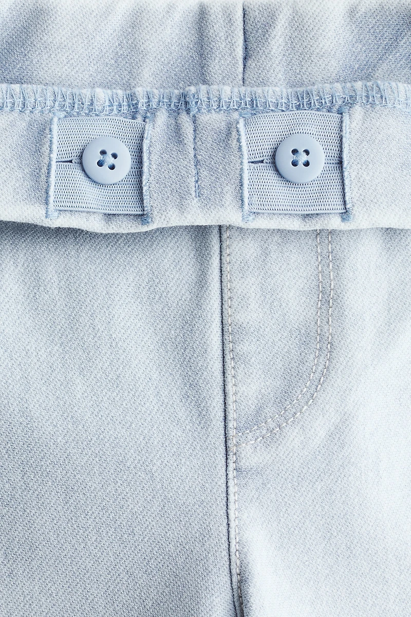 Pantalon large façon denim