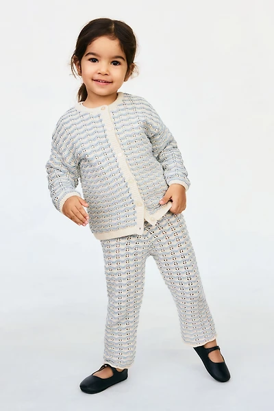 2-Piece Pointelle-Knit Cotton Set