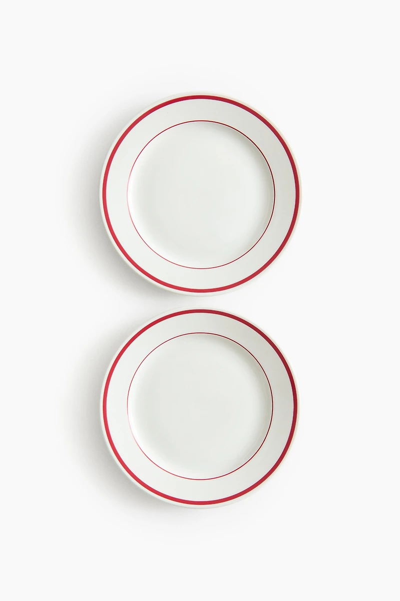 2-Pack Porcelain Medium-Sized Plates