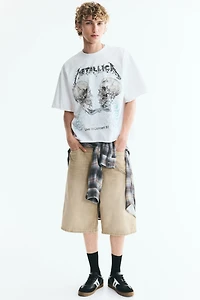 T-shirt imprimé ample en coton