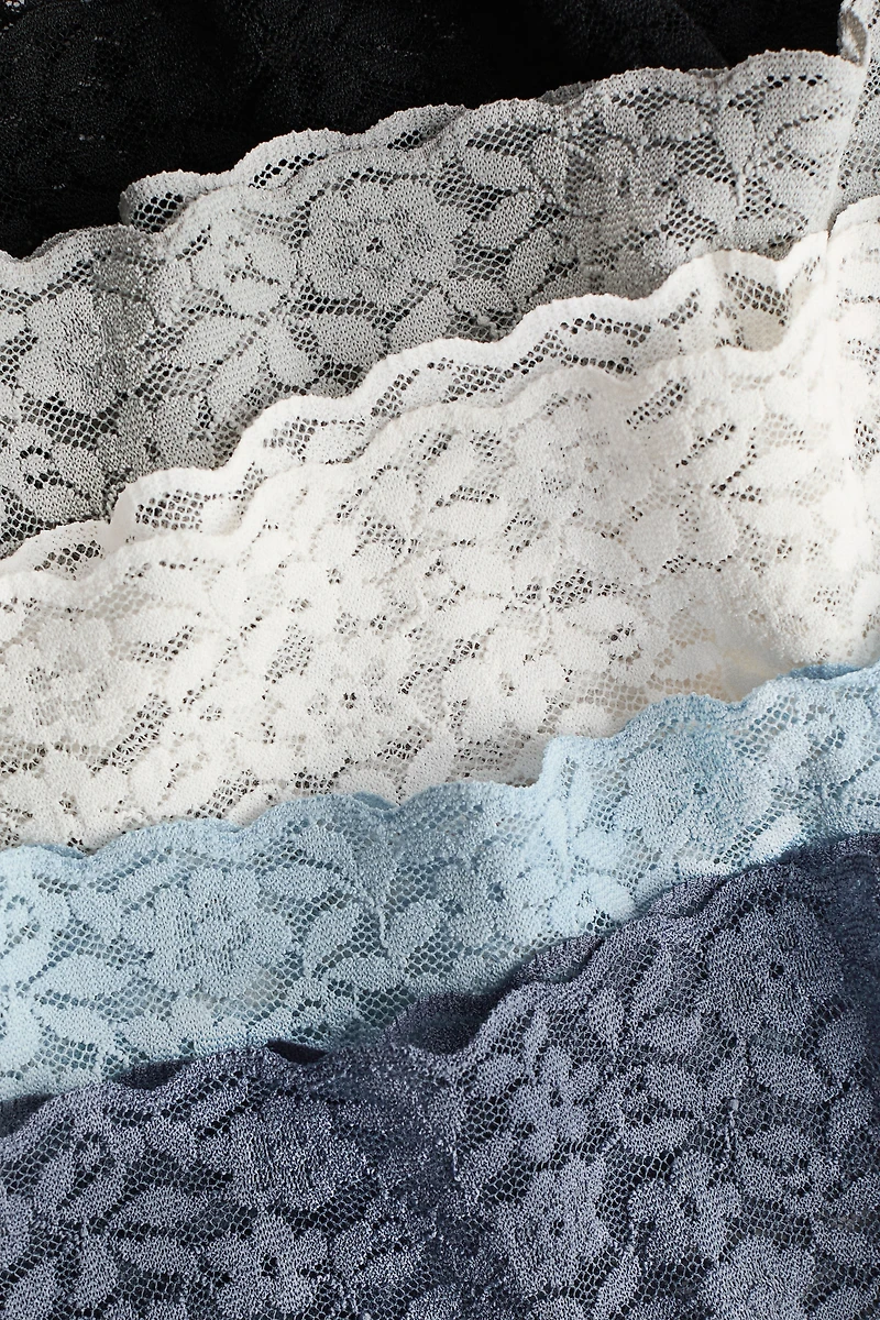 Lot de 10 culottes Thong en dentelle