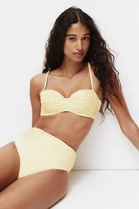 High Waist Cheeky Bikini Bottoms