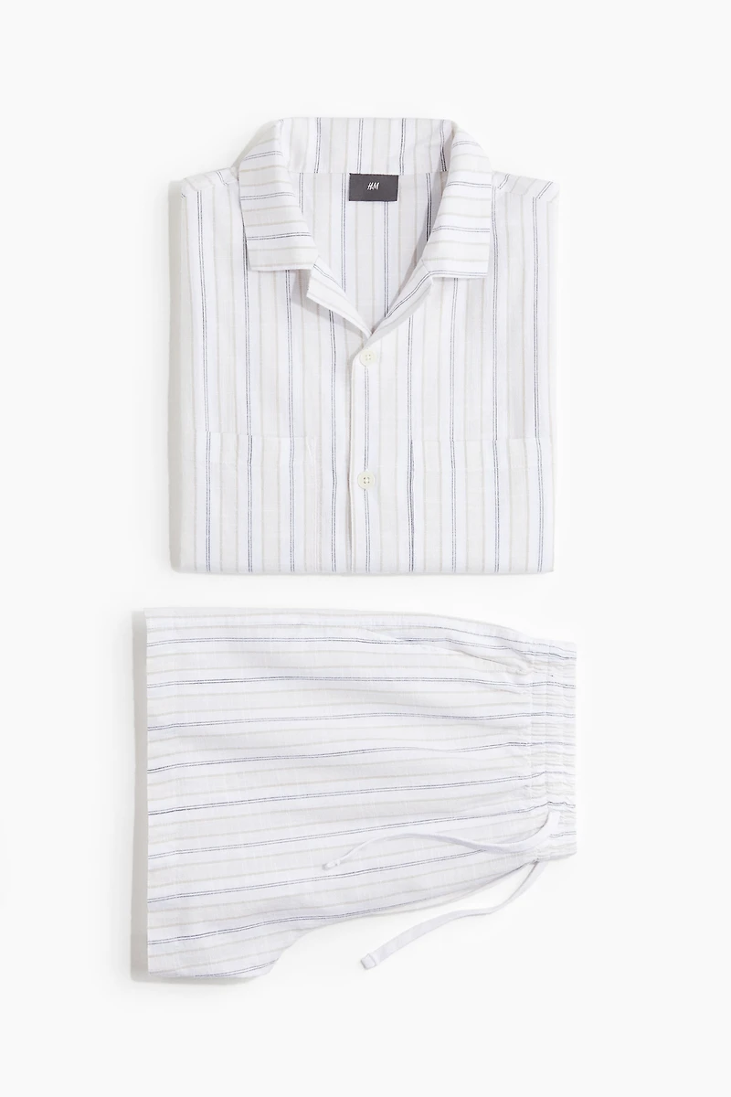 Chemise et short de pyjama en coton