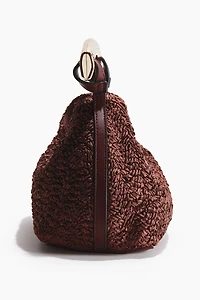 Metal-Handle Handbag