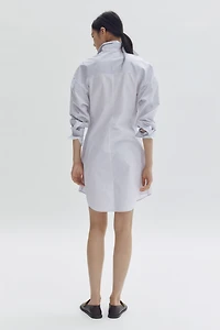 Robe chemise en popeline de coton