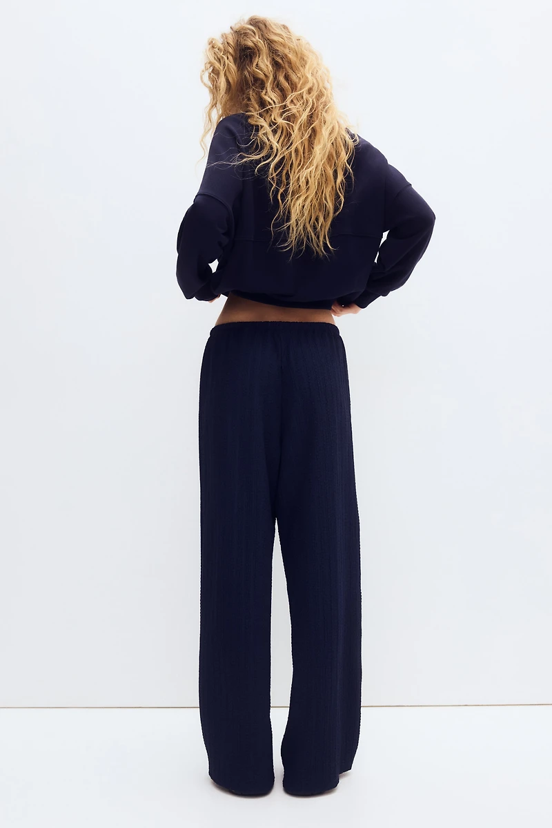 Textured Jersey Drawstring Pants