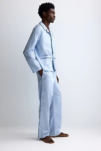 Chemise et pantalon de pyjama en coton