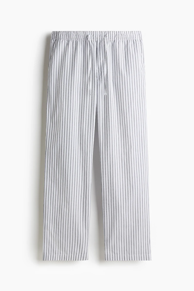 Pantalon décontracté en popeline