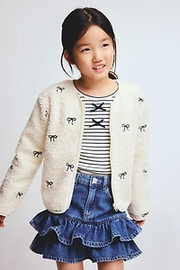 Jupe volantée en denim