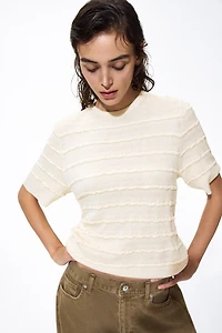 Haut à volants en tricot