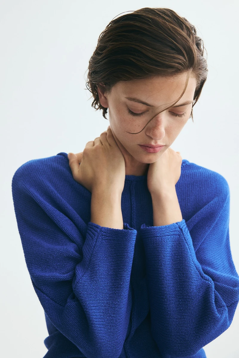 Batwing-Sleeved Sweater