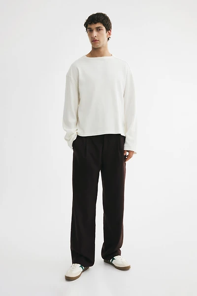 Relaxed-Fit Linen-Blend Pants