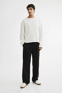 Relaxed-Fit Linen-Blend Pants