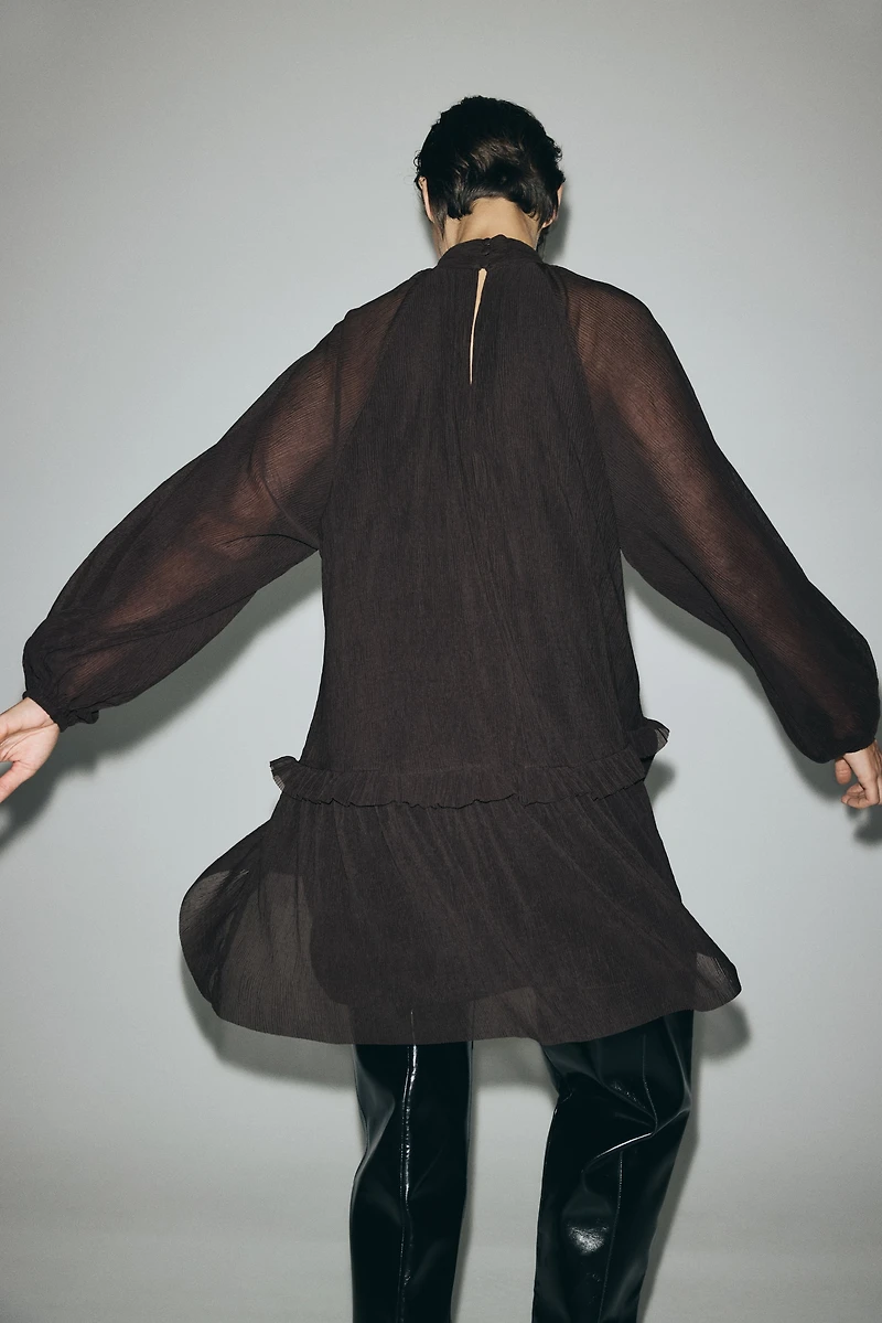 Plissé Jersey Dress